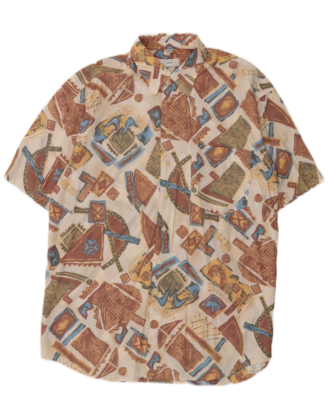 Cămașă pentru bărbați Canda Mărimea 41/42 16 16 1/2 Mare Multicoloră Geometric