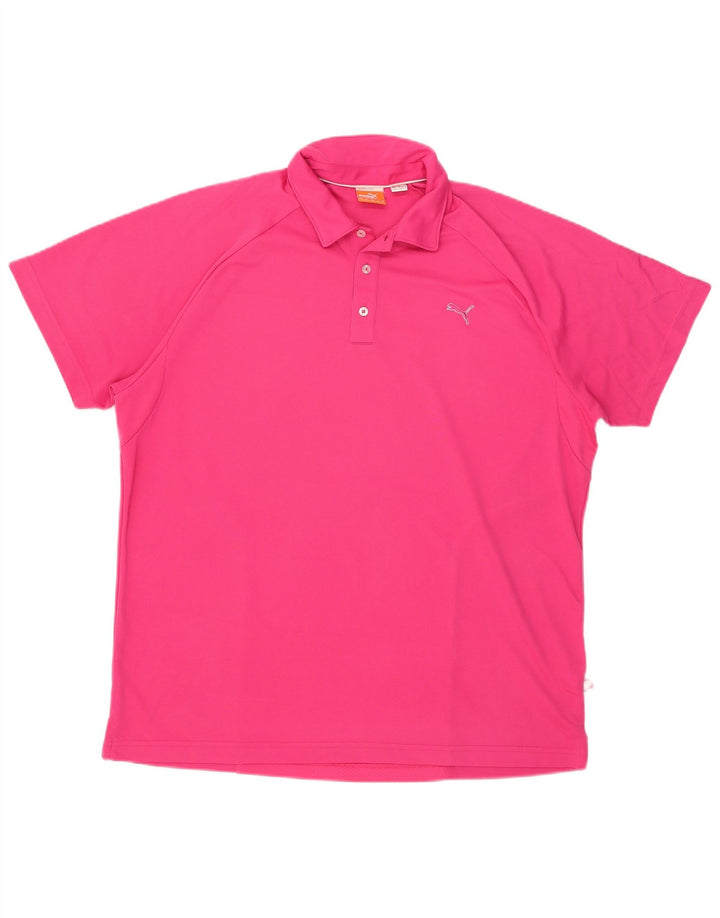 Tricou polo pentru bărbați Puma XL roz poliester