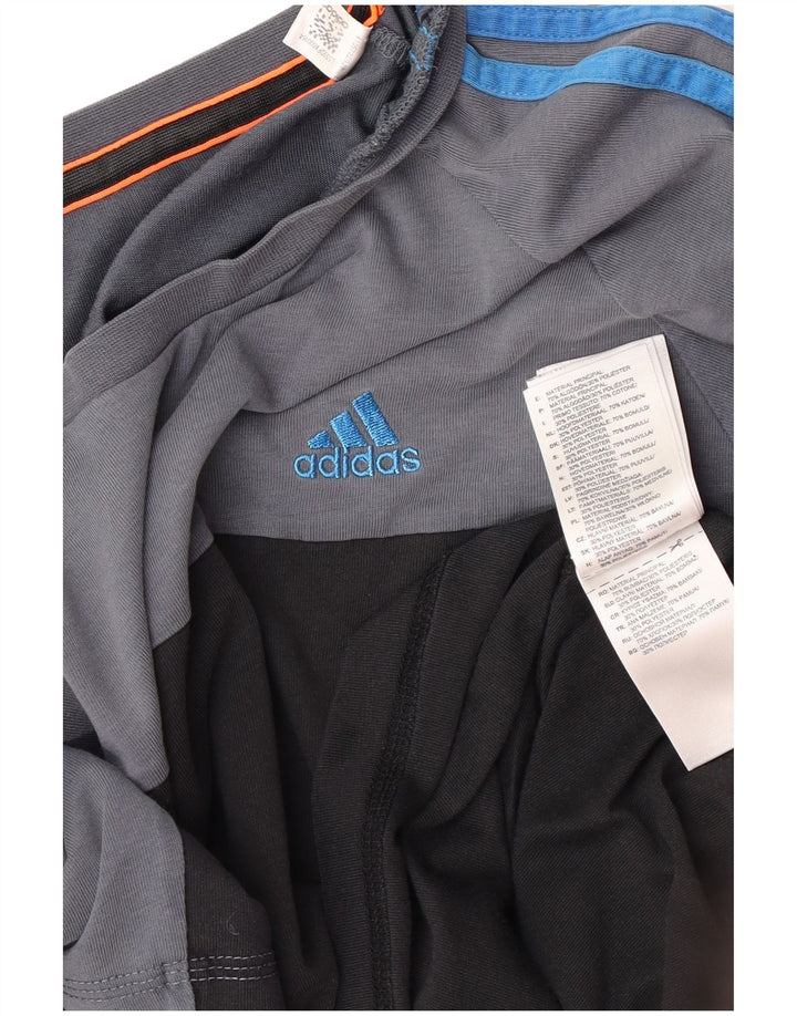 Tricou pentru bărbați Adidas Top Mediu Negru Bumbac Colorblock