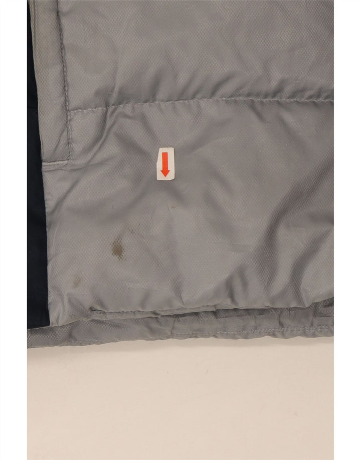 Jachetă căptușită cu trei dungi Adidas pentru bărbați UK 40, mare, gri Colorblock