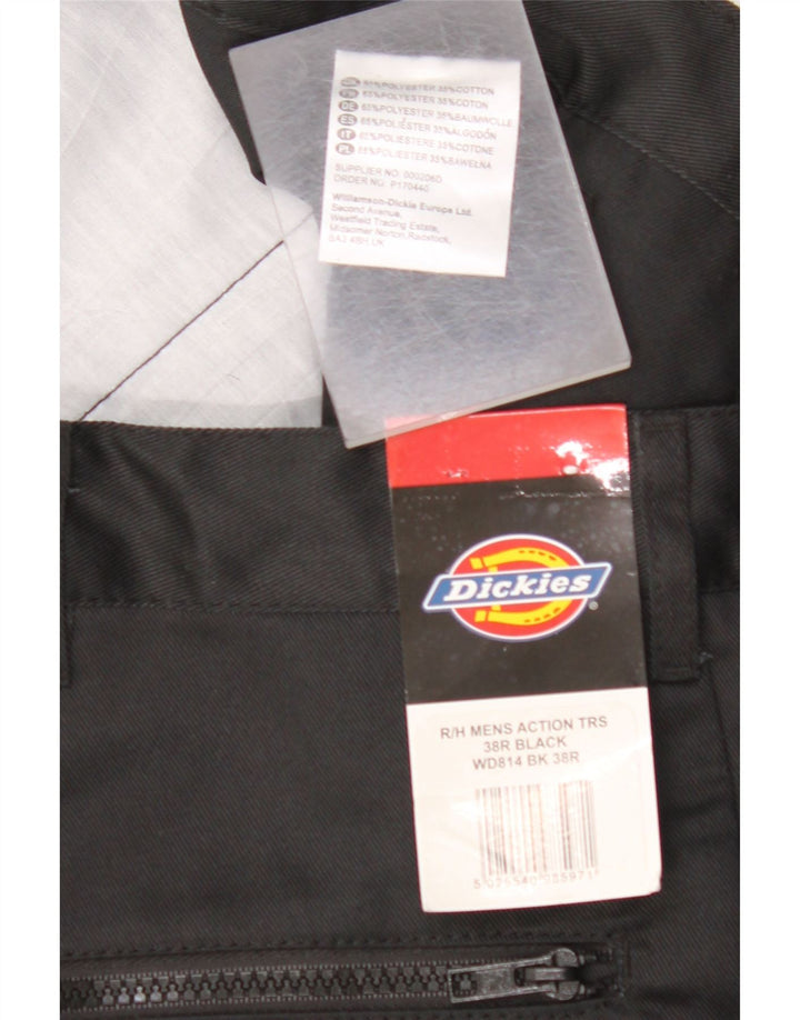 DICKIES Pantaloni drepti pentru bărbați cargo W38 L30 poliester negru