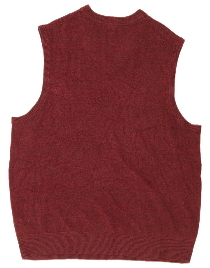 DOCKERS Vestă bărbătească Tank Top 2XL Bordeaux Check Acrylic