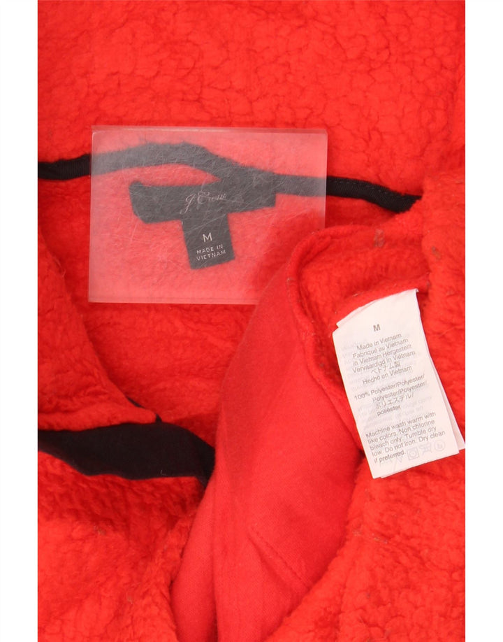 J. CREW Pulover pentru femei cu fermoar și gât din lână UK 14 Poliester portocaliu mediu