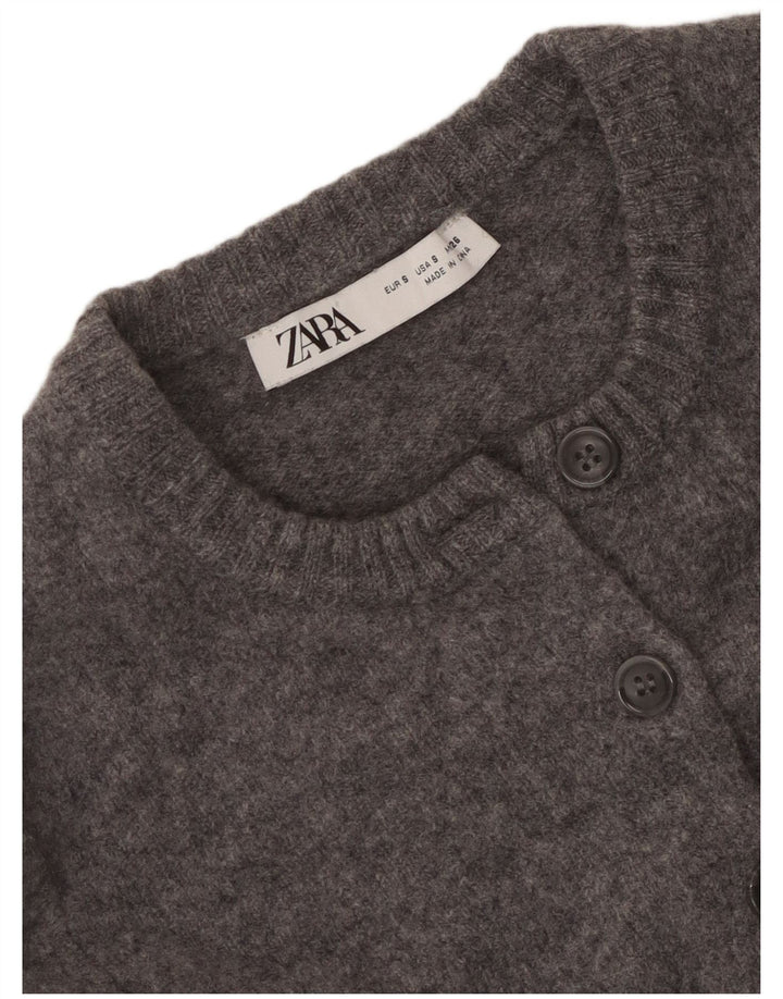 Pulover cardigan pentru femei Zara UK 10 Mic Gri