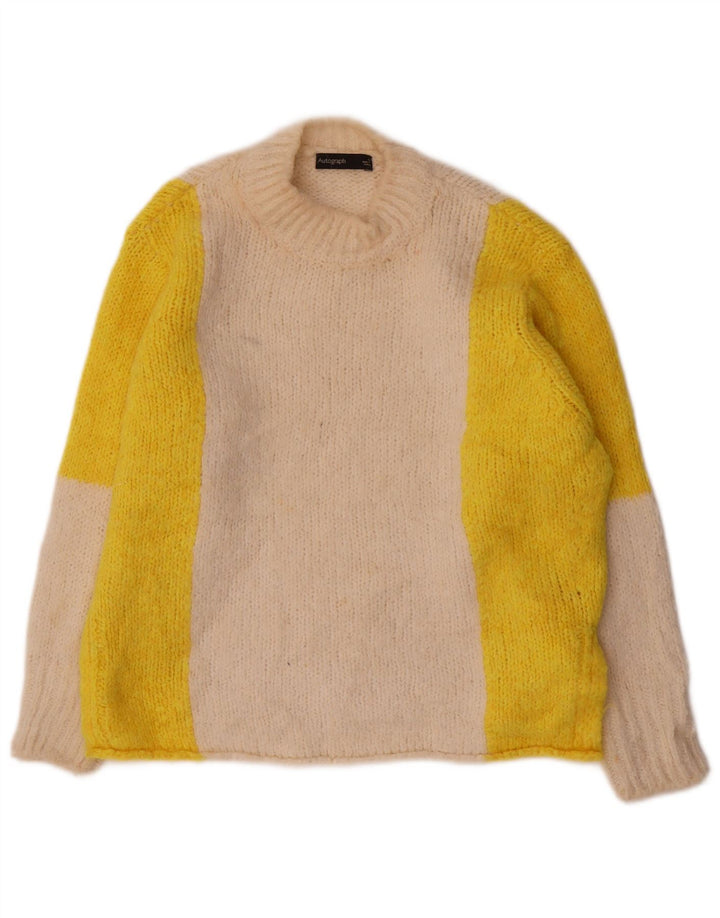 Pulover cu gât țestoasă pentru femei Marks & Spencer UK 10 Small Off White