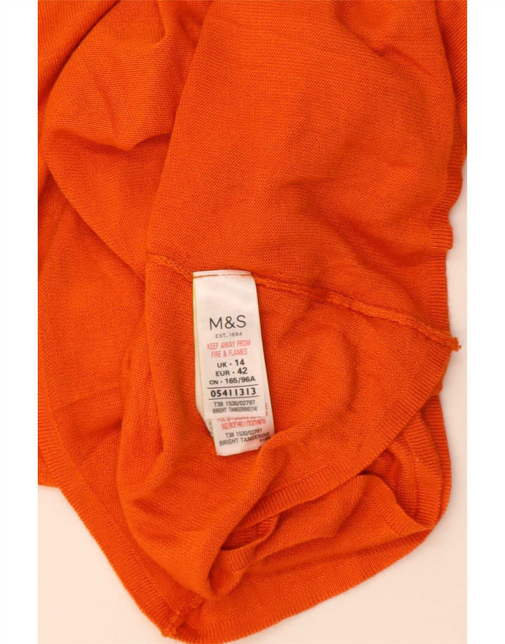 Bluză pentru femei Marks & Spencer, UK 14, portocaliu mediu acrilic