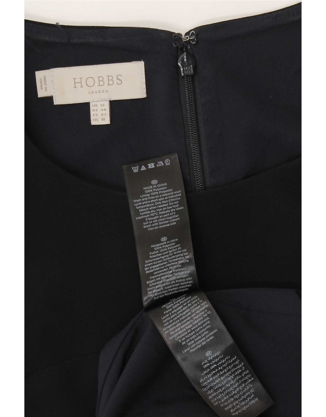 Rochie hobbs pentru femei fără mâneci, UK 14, mare, albastru, poliester