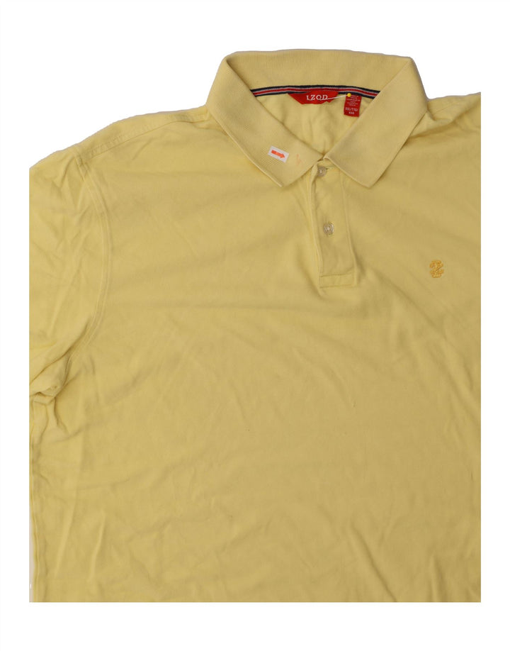 IZOD Mens Polo Shirt 2XL Yellow Cotton Vintage Izod and Second-Hand Izod from Messina Hembry 