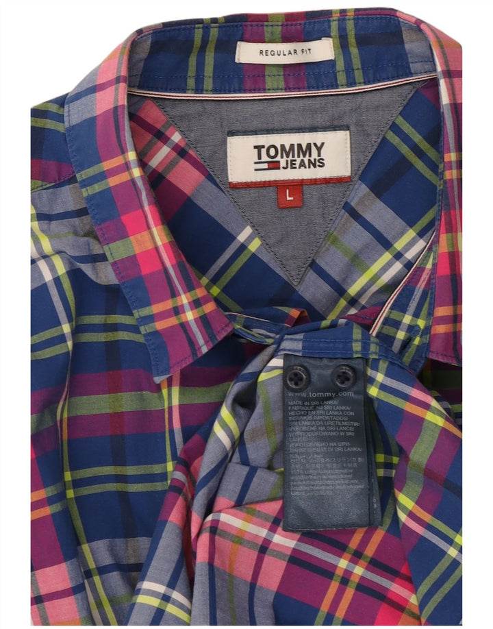 Cămașă TOMMY HILFIGER pentru bărbați, cu tăiere obișnuită, mare, multicoloră, din bumbac