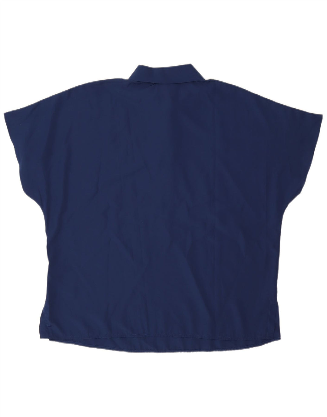 Tricou polo supradimensionat vintage pentru femei UK 18 XL poliester bleumarin