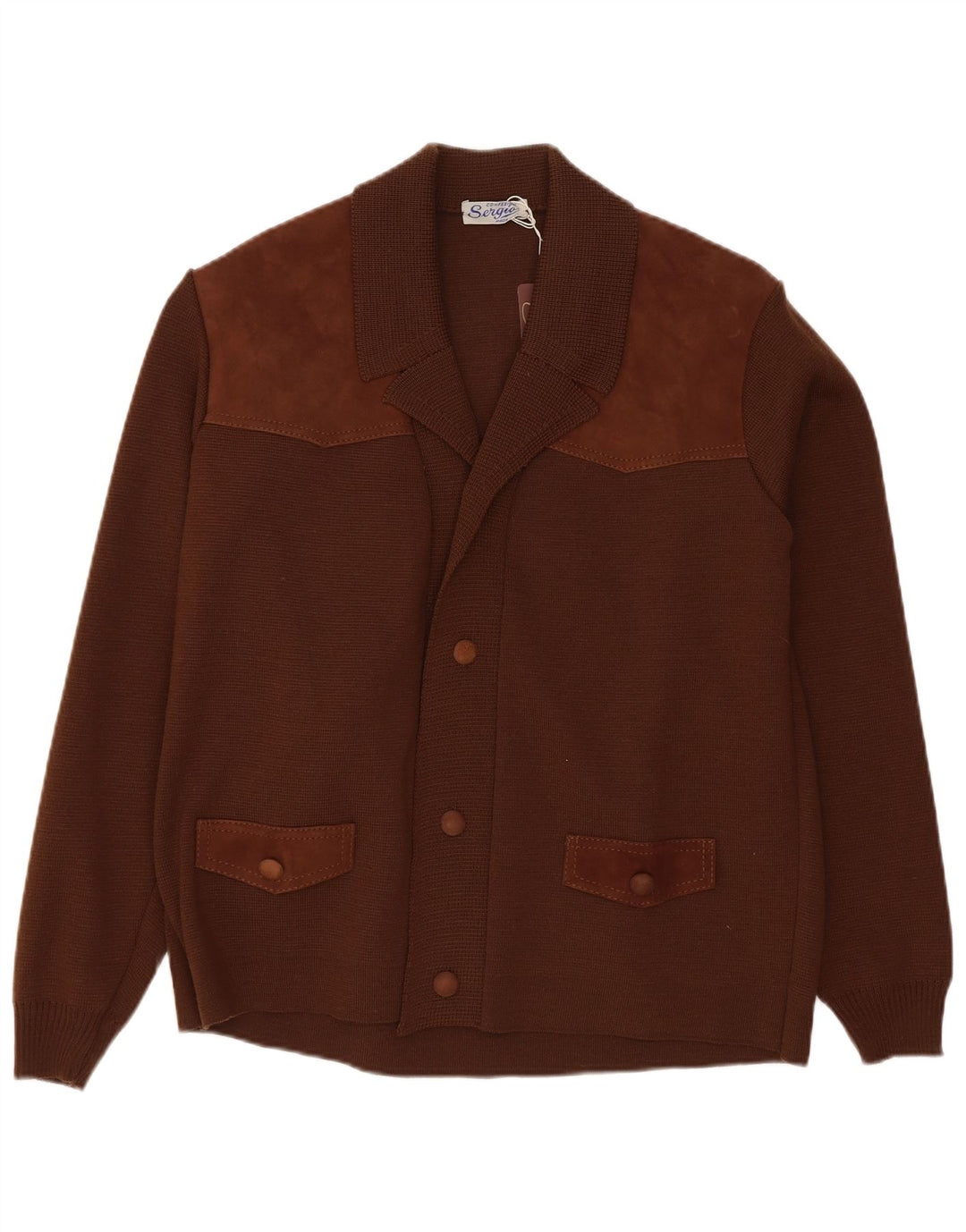 Pulover Cardigan Vintage pentru bărbați Mic Maro