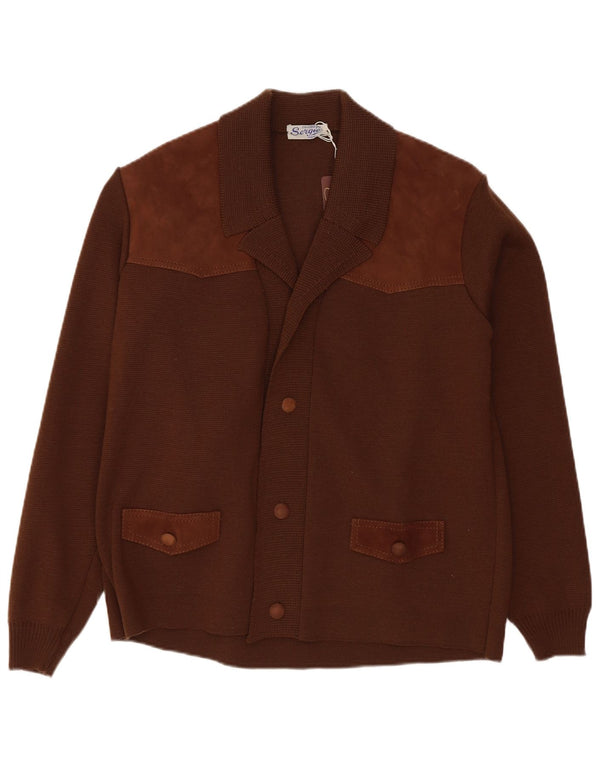 Pulover Cardigan Vintage pentru bărbați Mic Maro