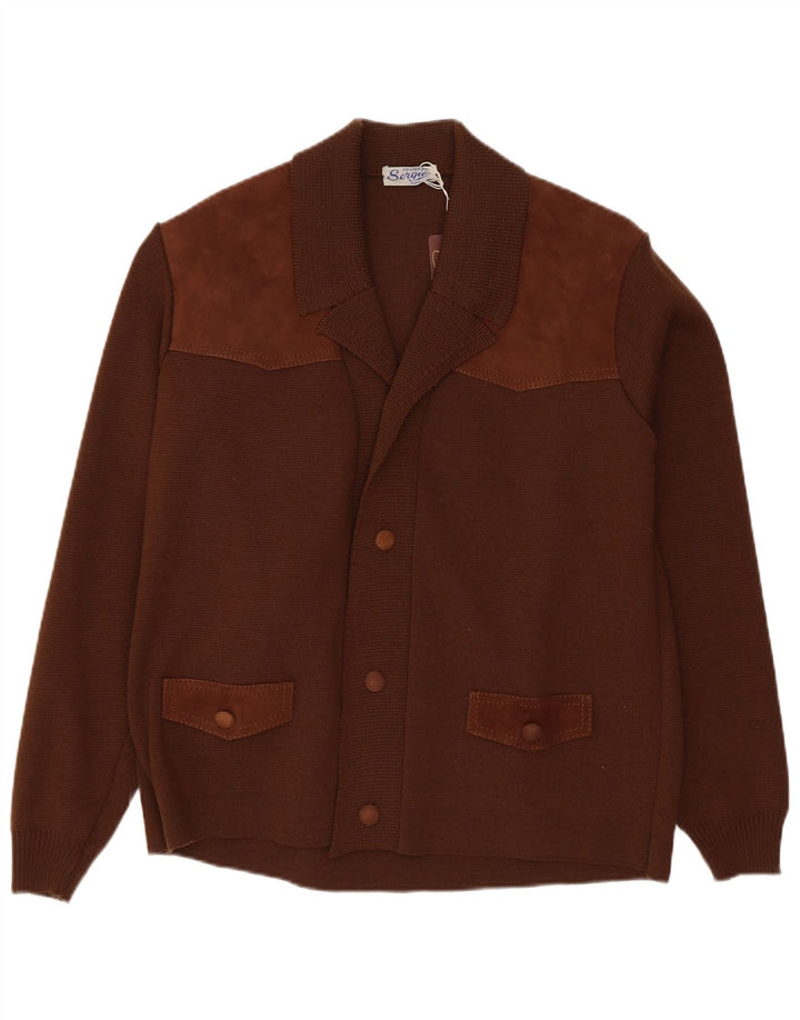 Pulover Cardigan Vintage pentru bărbați Mic Maro