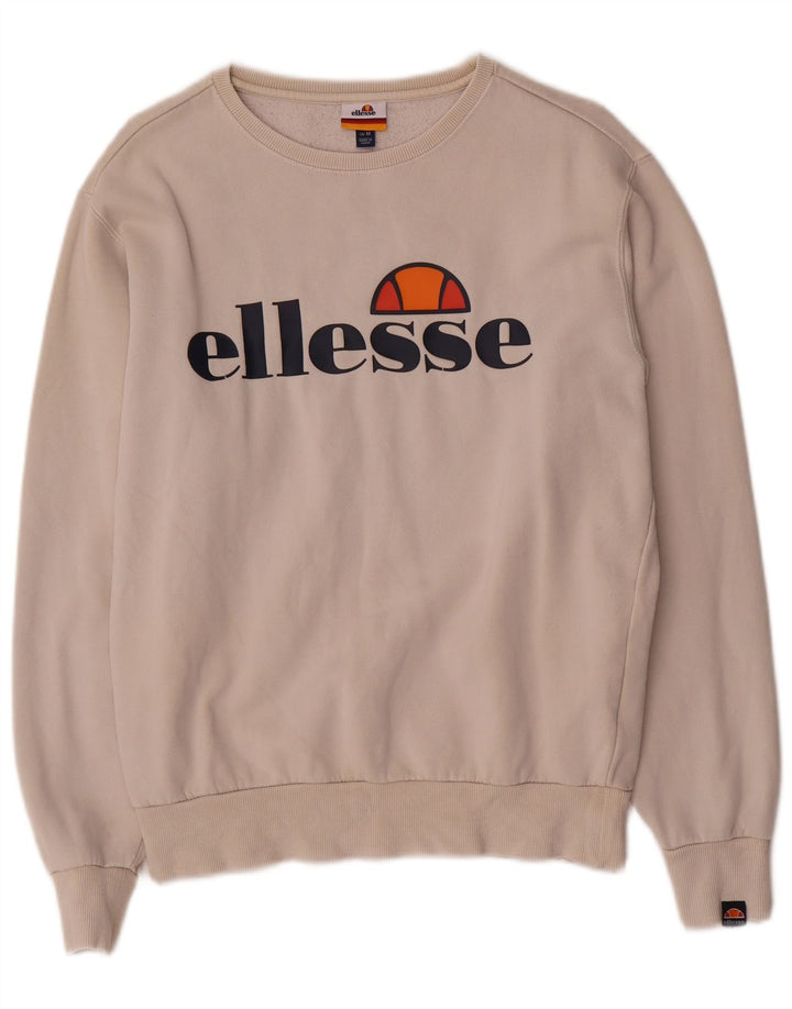 Pulover cu grafic pentru femei Ellesse UK 14 Bumbac alb mediu