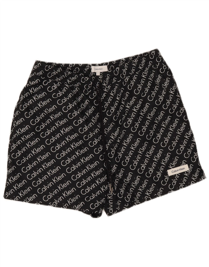 Pantaloni scurți de înot grafic Calvin Klein pentru bărbați, mari, negru, poliester