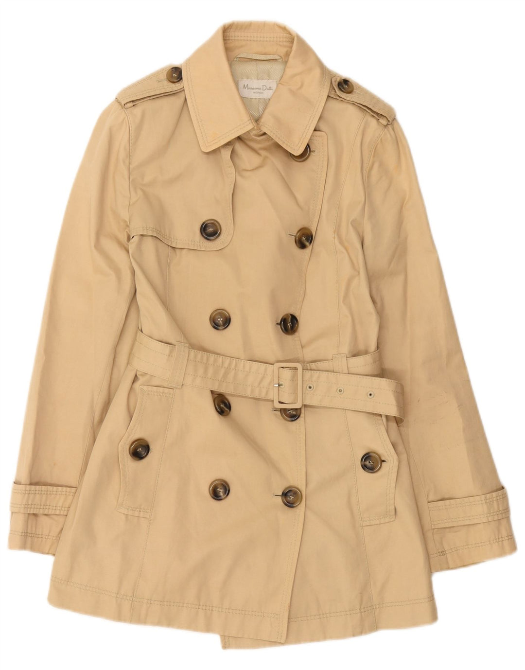 Trenci pentru femei Massimo Dutti UK 12 Medium Beige Viscose