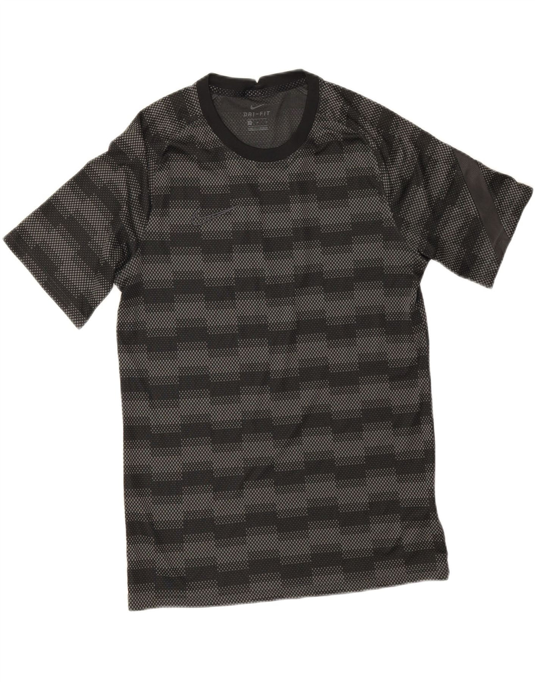 Tricou Nike pentru bărbați Dri Fit Top Mediu Negru Poliester Geometric
