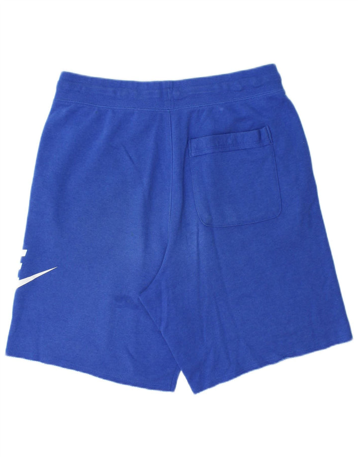 Pantaloni scurți sport grafic Nike pentru bărbați, bumbac albastru mediu