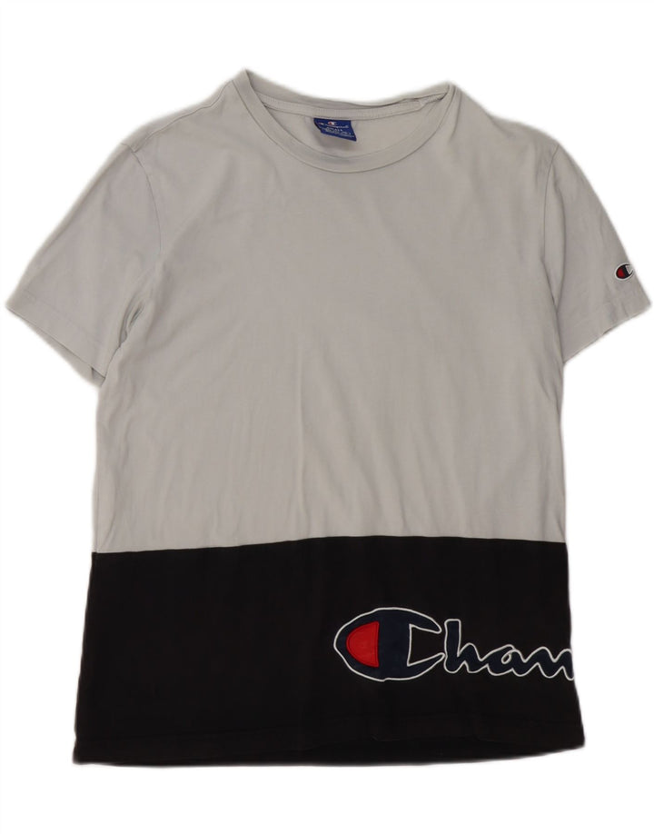 Tricou grafic pentru bărbați CHAMPION Top mic negru colorblock