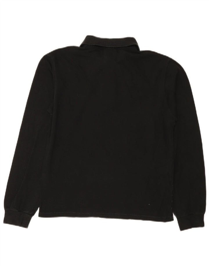 Tricou polo pentru bărbați cu mânecă lungă Lacoste Mărimea 3 Mic Negru