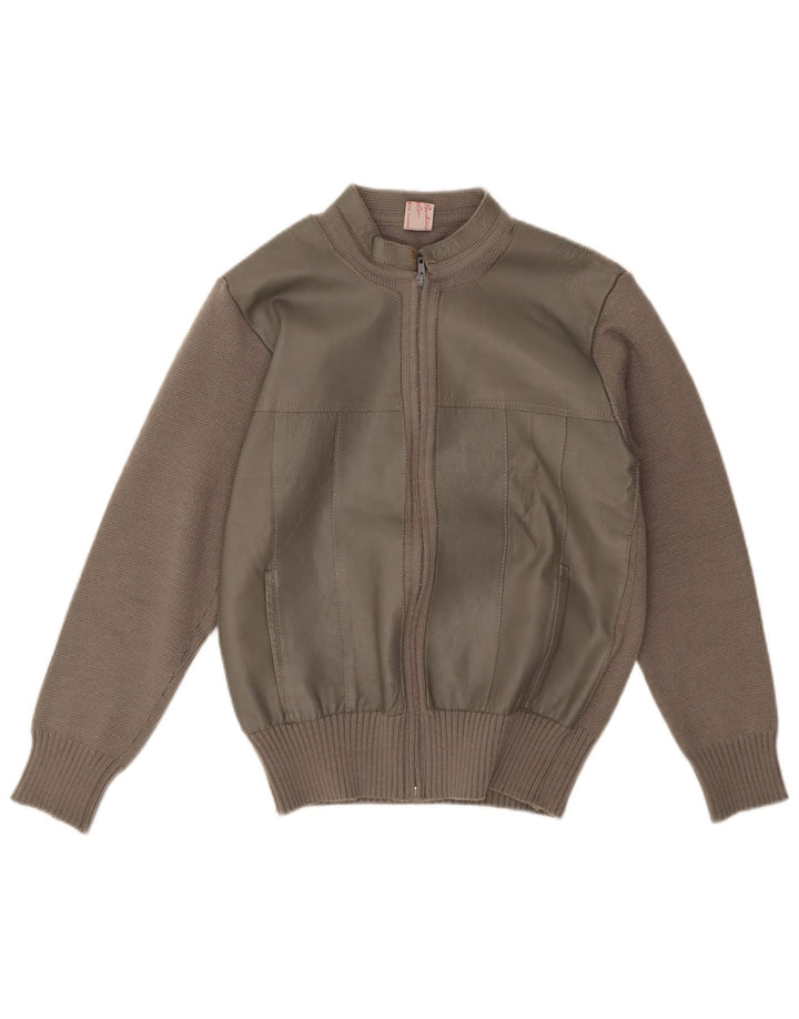Pulover Cardigan Vintage pentru bărbați IT 50 Maro Mediu Acrilic