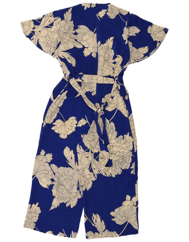 Salopetă vintage pentru femei UK 12 Medium Blue Floral