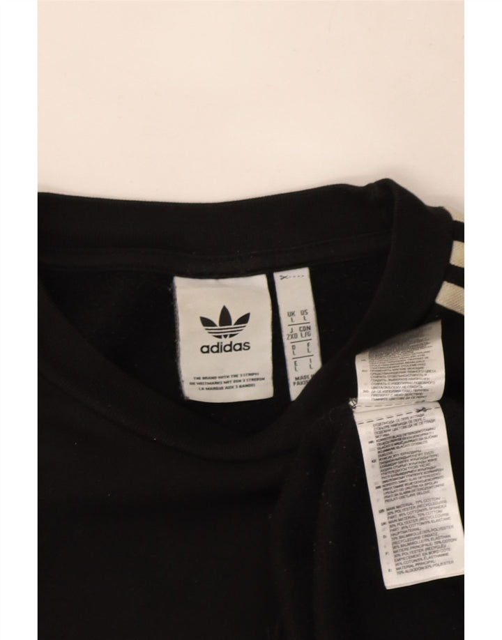 Hanorac pentru bărbați Adidas Jumper mare, negru, bumbac