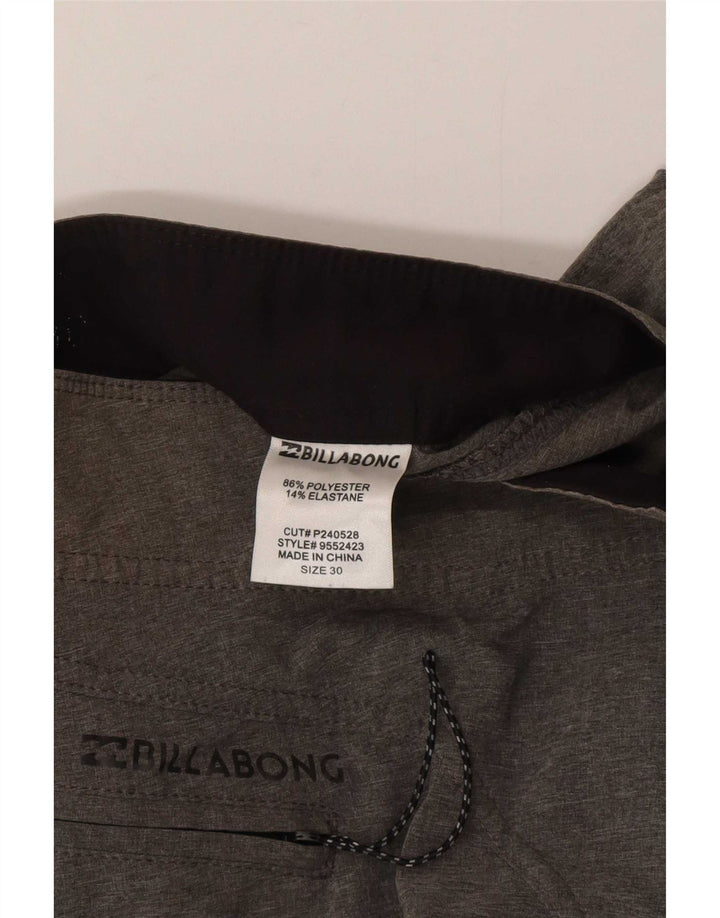 Pantaloni scurți de înot Billabong pentru bărbați, poliester cu dungi gri medii