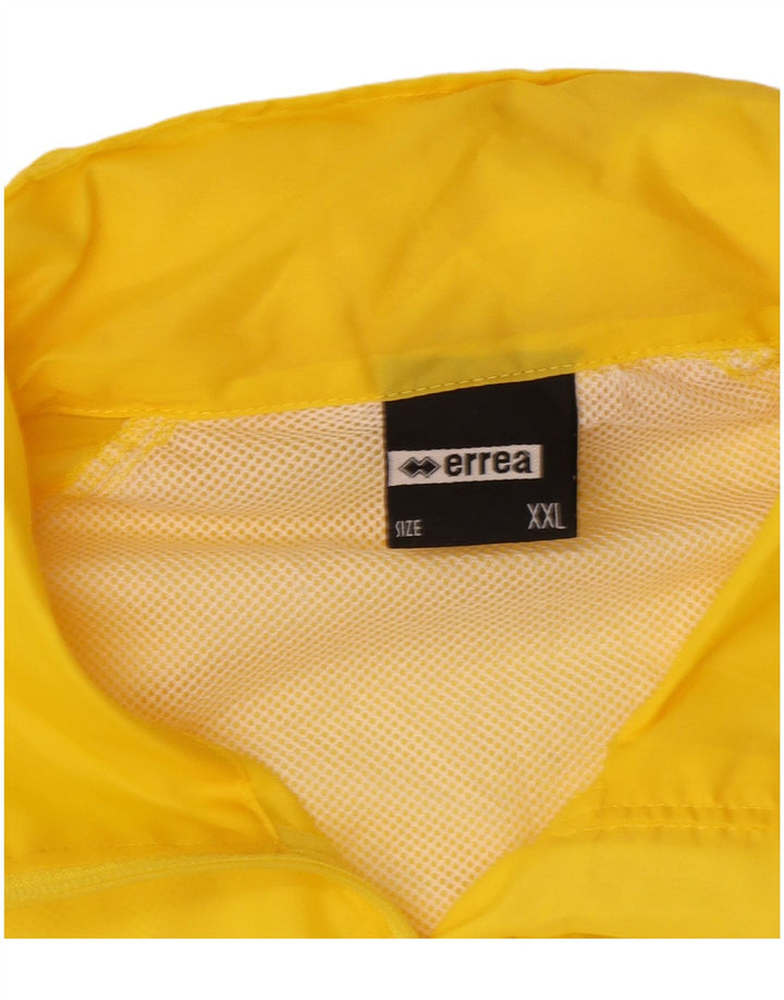 Jachetă de ploaie Errea pentru bărbați UK 44 2XL Yellow Nylon
