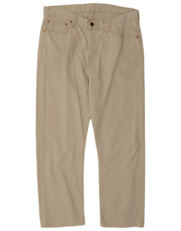 Pantaloni casual drepti pentru bărbați Levi's 505 W36 L28 bumbac bej