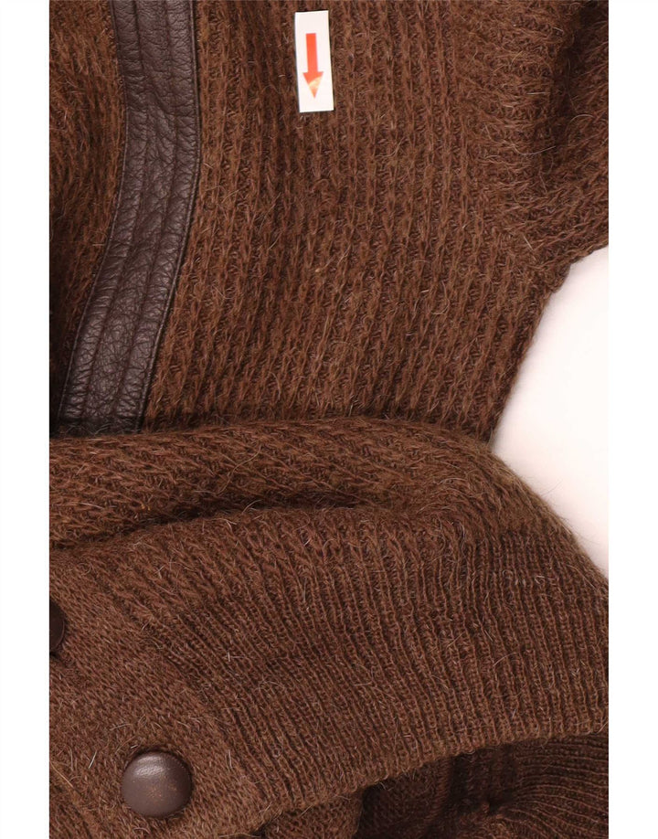Pulover cardigan pentru bărbați Marek, maro mare, acrilic