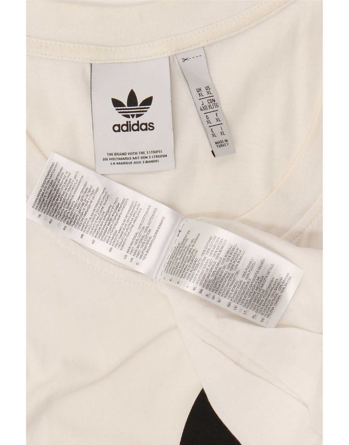 Vesta grafică pentru bărbați Adidas XL, bumbac alb