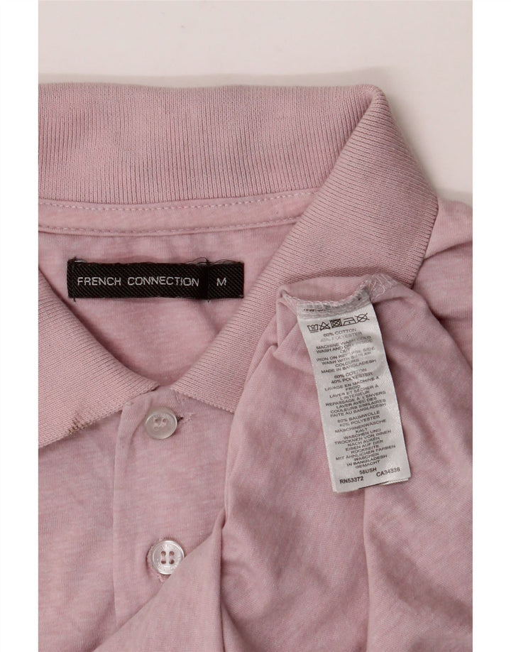 FRENCH CONNECTION Tricou polo pentru bărbați din bumbac roz mediu