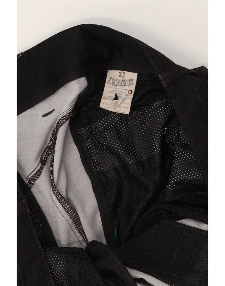 Pantaloni scurți cargo pentru bărbați VOLCOM W32 poliester cu dungi gri mari