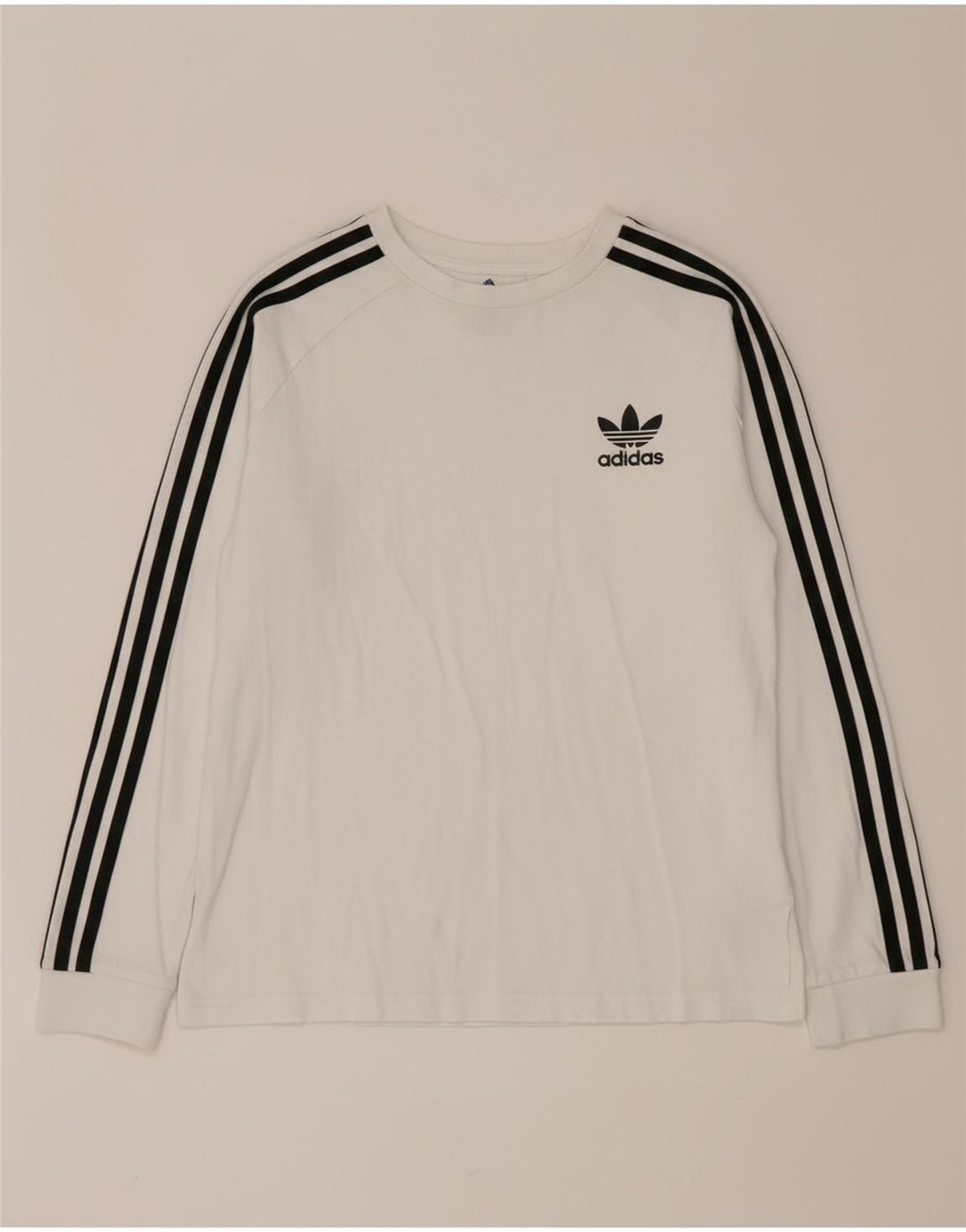 Adidas Boys Top Maneca Lunga 12-13 Ani Alb Bumbac