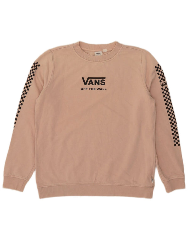 Pulover supradimensionat cu grafic pentru femei Vans UK 10 Small Pink