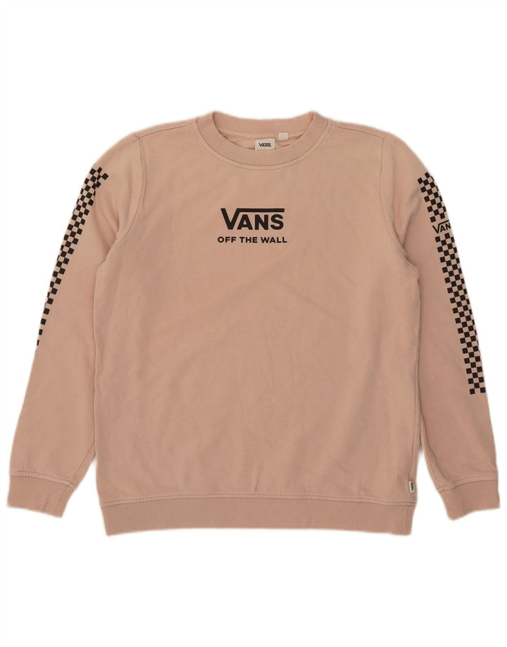 Pulover supradimensionat cu grafic pentru femei Vans UK 10 Small Pink