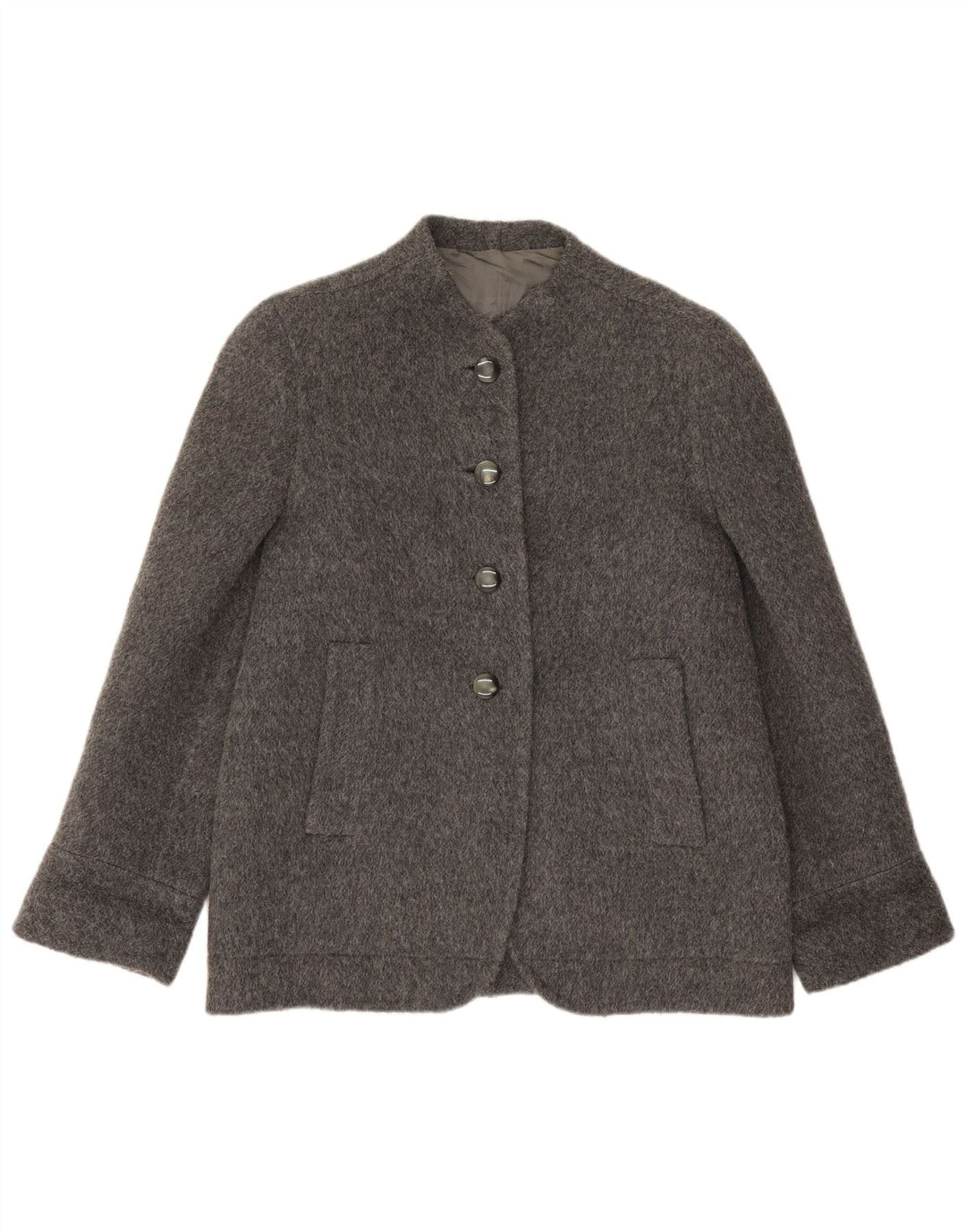 Blazer Vintage pentru femei cu 4 nasturi, UK 14, mare, gri