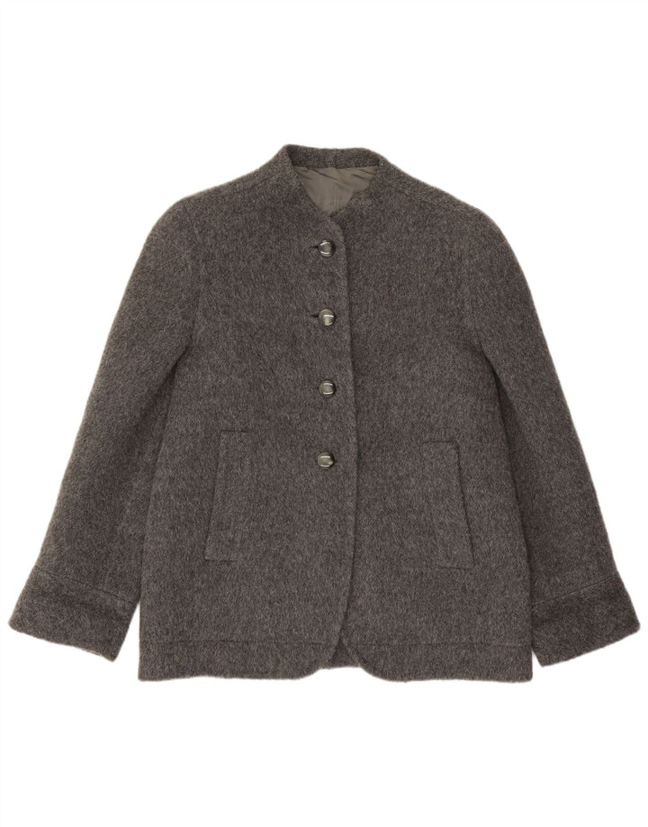 Blazer Vintage pentru femei cu 4 nasturi, UK 14, mare, gri