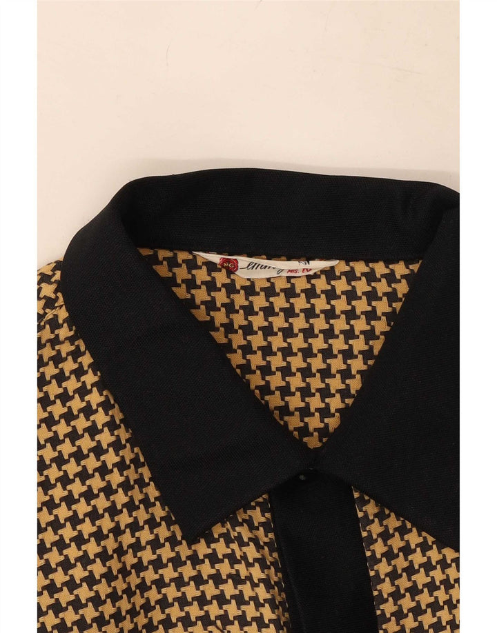 Camasă de supracămașă pentru bărbați de epocă, maro mediu Houndstooth