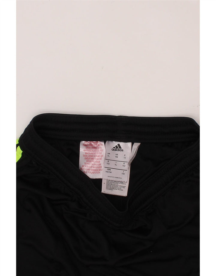 Pantaloni scurți sport Climalite ADIDAS pentru băieți 11-12 ani, negru, color block