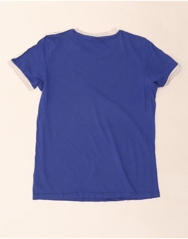 Tricou cu grafic supradimensionat Adidas pentru femei Top UK 10 Small Blue Bumbac