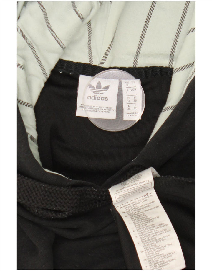 Jumper Adidas Crop Oversized Hoodie pentru femei UK 8 Small Negru Poliester