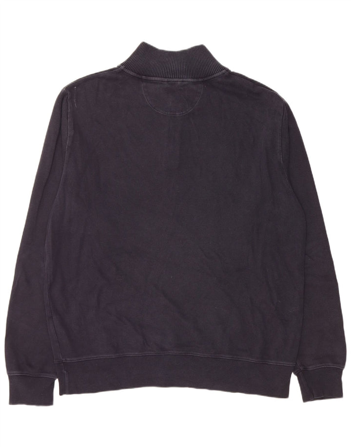 Hanorac pentru bărbați GANT, cu fermoar și gât, 2XL, bumbac bleumarin