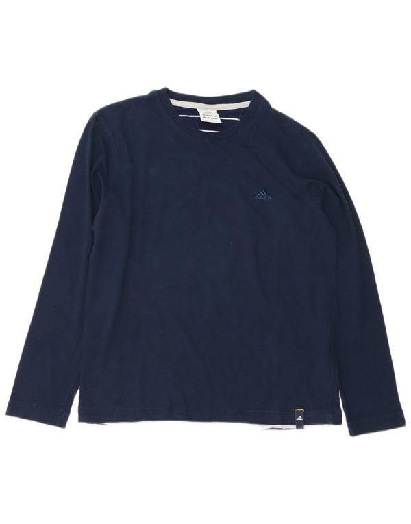 Adidas Top cu mânecă lungă pentru bărbați Marea Britanie 36/38 Bumbac, albastru bleumarin mic