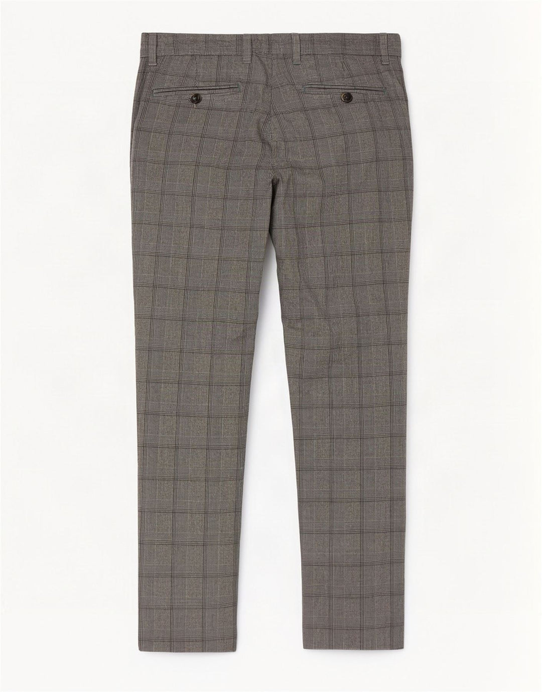 Pantaloni casual subțiri pentru bărbați Ted Baker L32 L31 poliester cu carouri gri