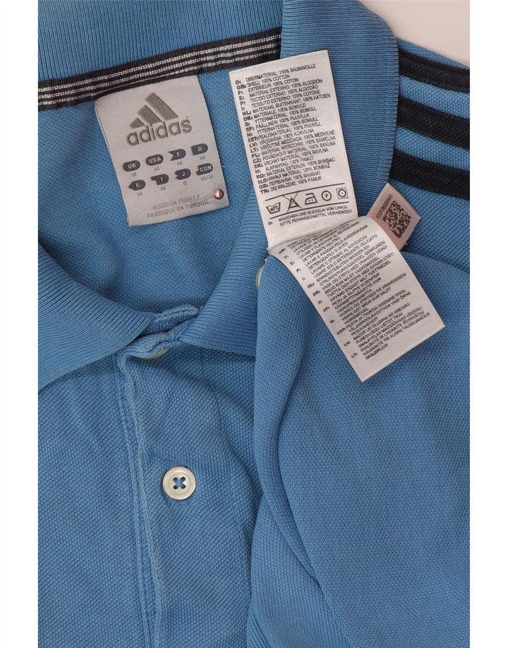 Tricou polo ADIDAS pentru bărbați, bumbac albastru mediu