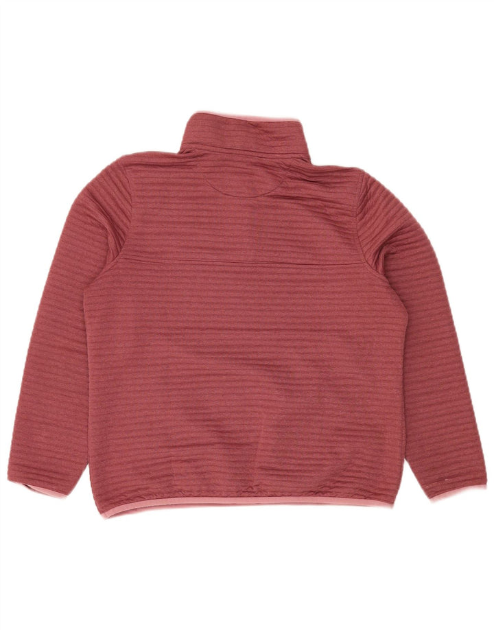 L.L.BEAN Pulover pentru damă cu gât cu nasturi, UK 14 Burgundy mediu