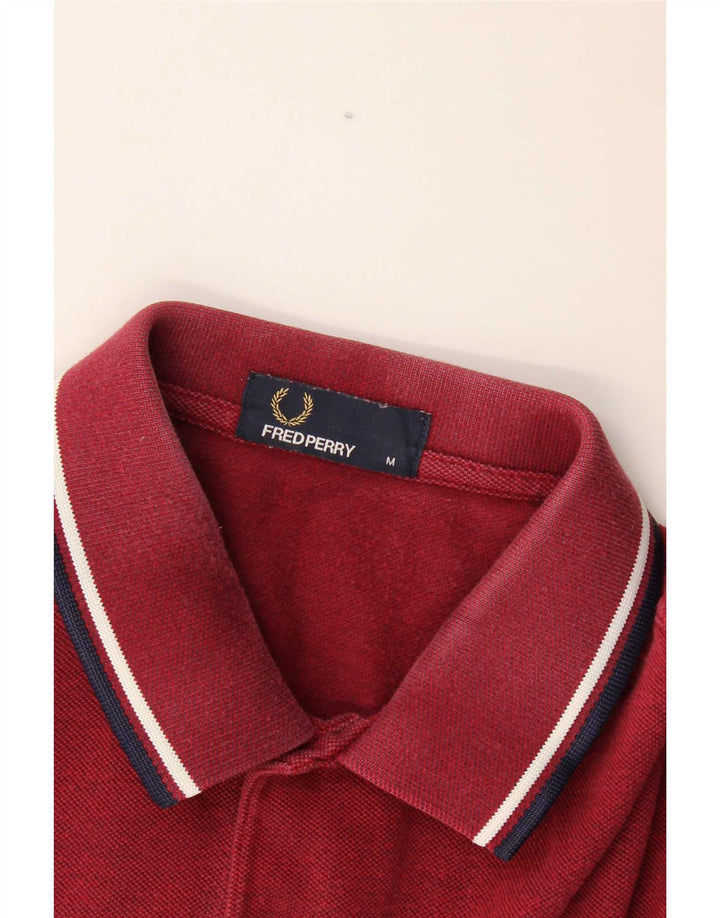 Cămașă polo Fred Perry pentru bărbați în dungi Burgundy mediu