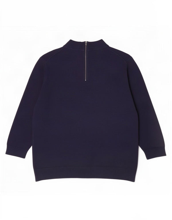 Pulover pentru femei John Lewis, cu mânecă 3/4, cu gâtul turn, Marea Britanie 18 XL, bleumarin